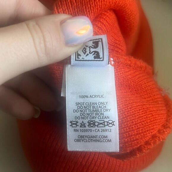 ✨UNISEX BONNET OBEY GEMMA RED ORANGE BEANIE✨ main image 8
